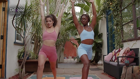 Shapy andir dicking dual by three-on