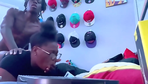 Sexy blonde girl's first time with her