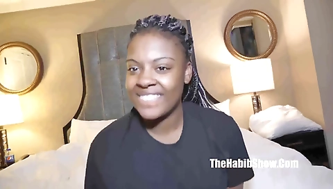 Hairy black bitch fucking her husband