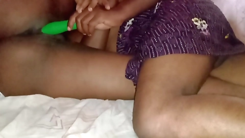 Horny lesbian babes toy fucking each other