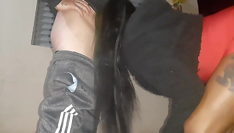 Sexy young girl with a milfs