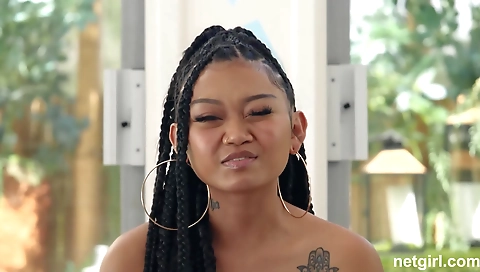 Sexy blonde gets creampie and dildo