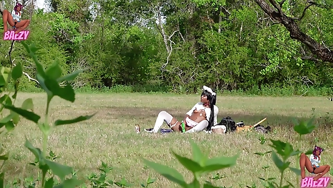 Two horny and one dildo actions